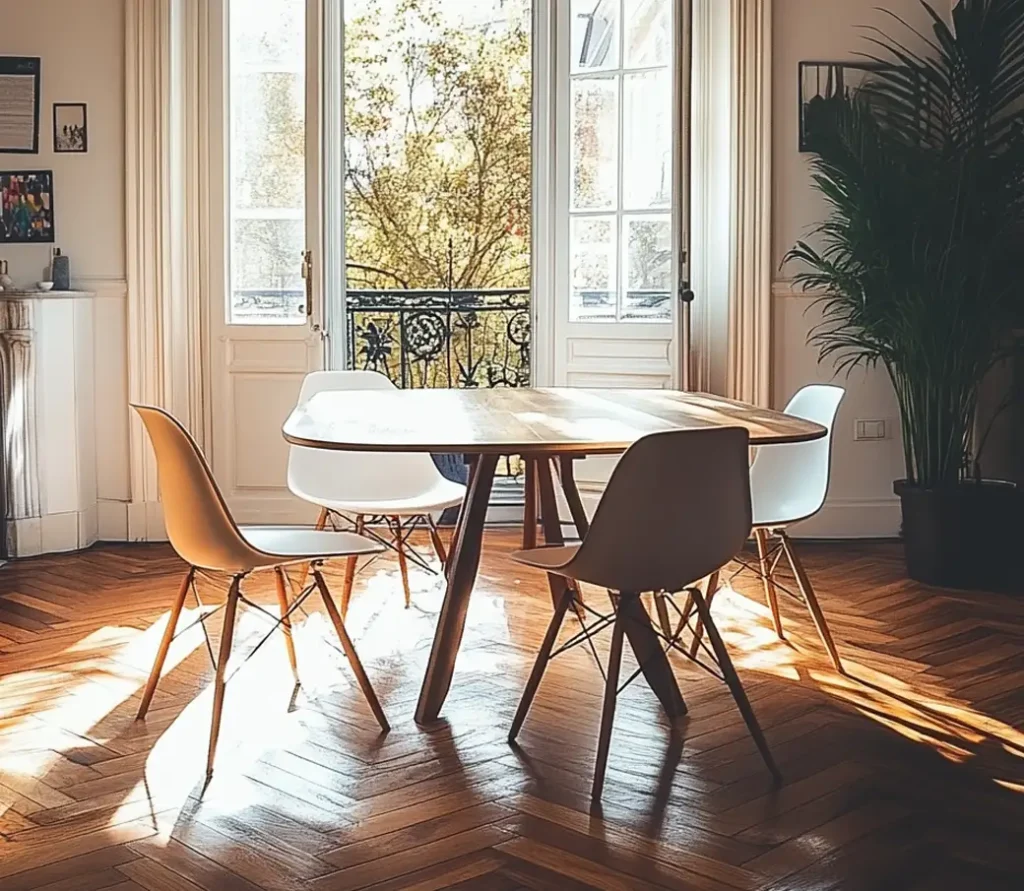 salon avec une table moderne